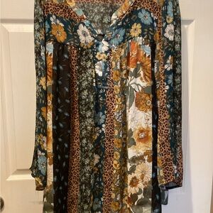 Avenue Multicolor Floral Blouse